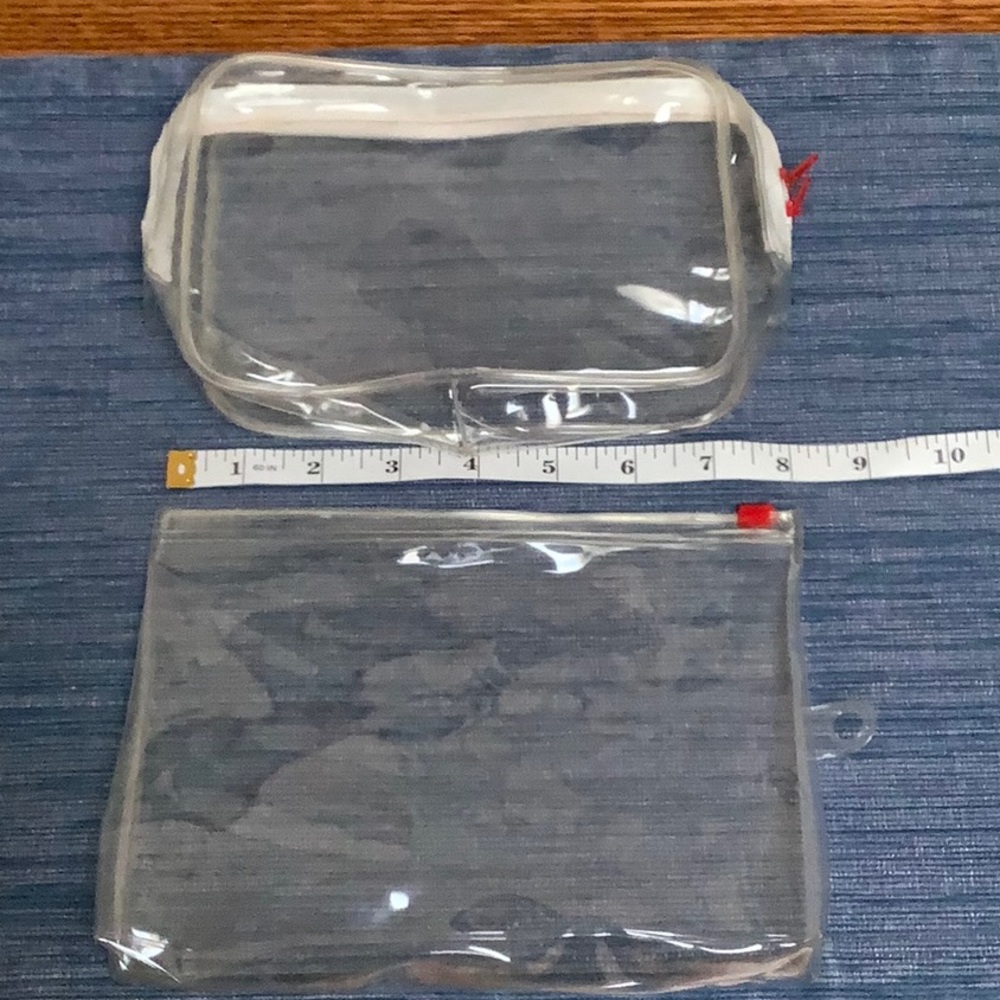 Clear Zipper Bags - Set of 2
